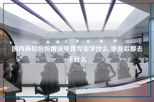 国内高校纷纷增设电竞专业学什么 毕业后都去干什么